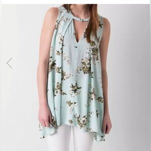 Free People Tree Swing Tunic Dress - Mint Combo - size Small